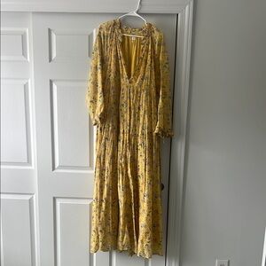 Yellow Floral Maxi Dress